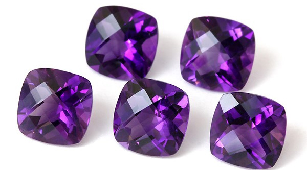 天然紫水晶戒面